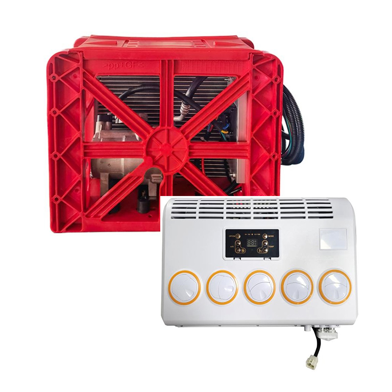 24V Backpack Type Portable Air Conditioner for Excavator Truck (Red)